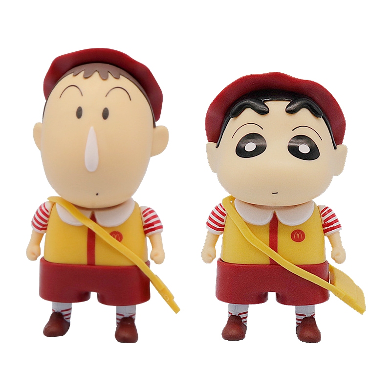 11 ซม.Yoshito Usui อะนิเมะ Crayon Shin-chan McDonalds Nohara Shinnosuke Boochan รุ่น Q PVC ตัวเลขการกระทําเดสก์ท็อปตกแต่งตุ๊กตาของเล่น