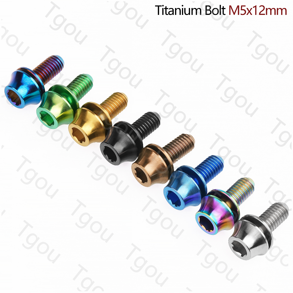 Tgou สกรูไทเทเนียมอัลลอย M5X12 มม . สําหรับขวดน้ําจักรยาน