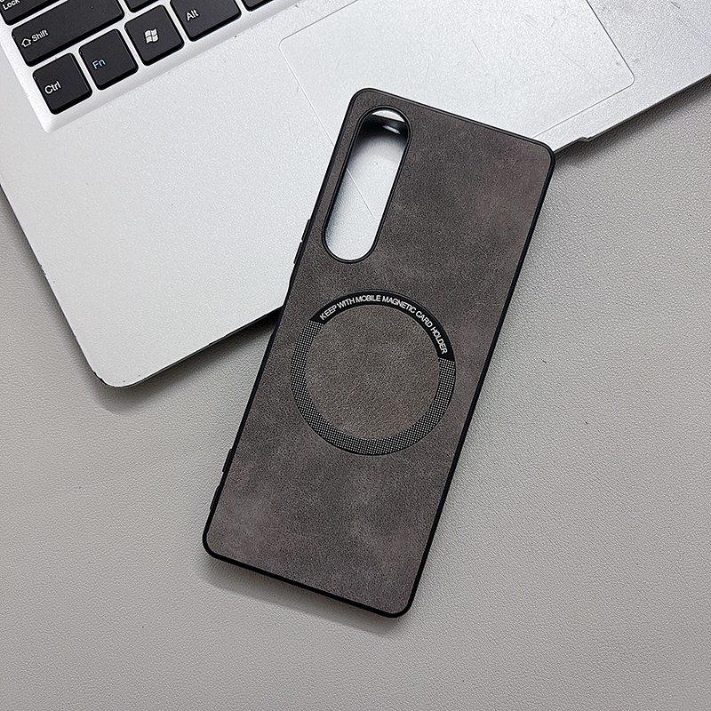 หรูหราคาร์บอนไฟเบอร์ Pattren หนัง Matte เคสโทรศัพท์แม่เหล็กสําหรับ Sony Xperia 1 5 10 III IV V VI ACE Pro กันกระแทกฝาครอบ