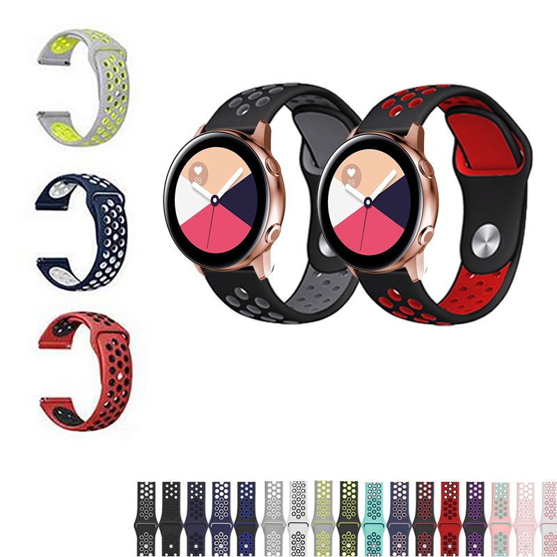 20 มม.ซิลิโคนสําหรับ Samsung Galaxy Watch FE 7 6 5 4 /Active 2 /Watch5 Pro/Watch6/watch4 classic 42 มม.46 มม.40 มม.44 มม.43 มม.47 มม.