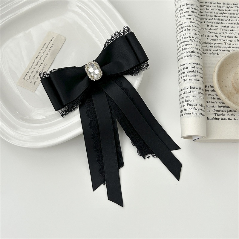 Elegant Bowknot Drifting ริบบิ้นเข็มกลัด High-end ตกแต่ง Bowtie ลูกไม้โบว์เข็มกลัดยอดนิยม Accessorie