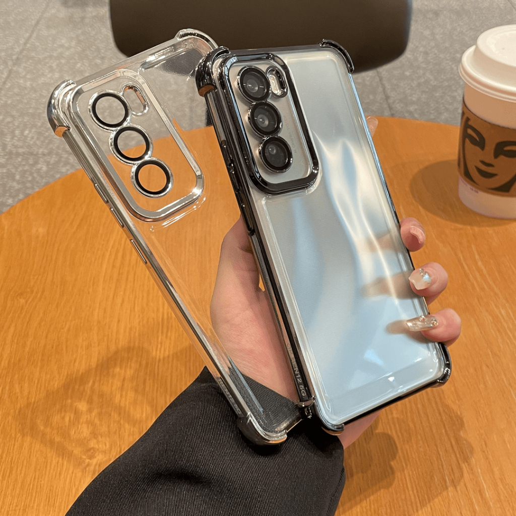 เคสใสสําหรับ OPPO Reno 12 Pro 5G Air-Bag Anti-fall โปร่งใสนุ่มเคสโทรศัพท์ป้องกันเต็มรูปแบบปกหลัง - รูปที่ 4