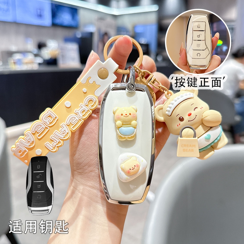 ห้างสรรพสินค้าเทรนด์ ! สําหรับ BYD TPU เคสกุญแจสําหรับ BYD Dolphin/Atto3/Seal/Dolphin mini/song/tang/sealion 6 Key กรณีพวงกุญแจ