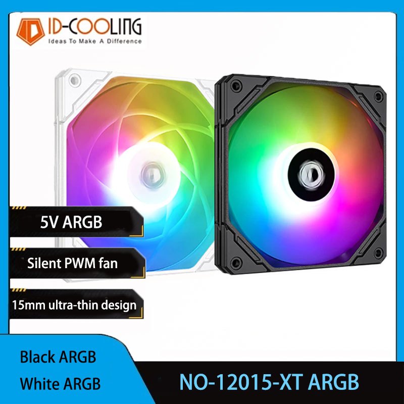 Id-cooling NO-12015-XT ARGB พัดลมกรณีแอดเดรส RGB พัดลม 5V ARGB CPU พัดลมระบายความร้อน MB Aura Sync 1