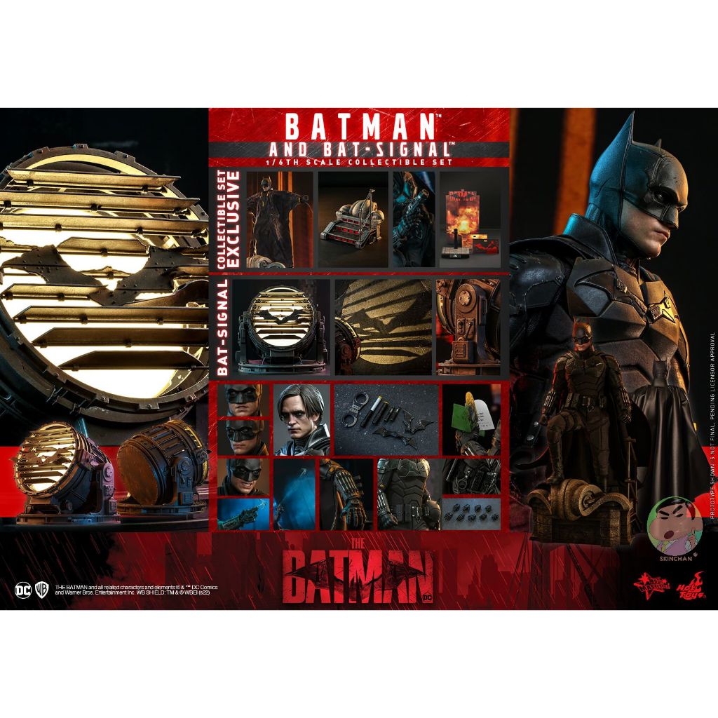 ของเล่นสุดฮอต MMS641 The Batman and Bat-Signal 1/6th Scale Collectible Figure