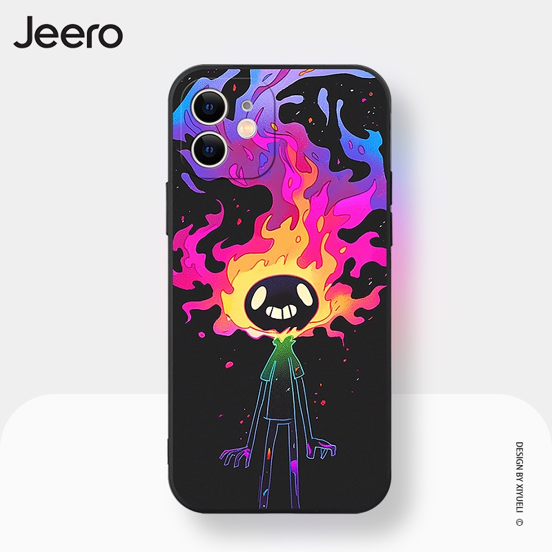 Jeero เคสไอโฟน เคสซิลิโคนนุ่มกันกระแทกลายการ์ตูนตลก เคสโทรศัพท์ for iPhone 16 15 14 13 12 11 Pro Max SE 2020 X XR XS 8 7 Plus xsmax iPhone7 iPhone8 พลัส MZ019