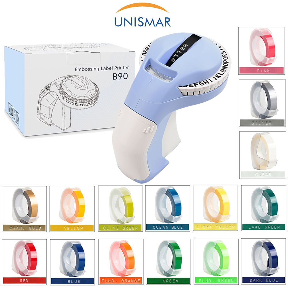 คู่มือเครื่องพิมพ์ดีด B90 มือถือเครื่องติดฉลาก 3D ลายนูน Label Maker / 3D เทปฉลากคล้าย Dymo Omega ลา