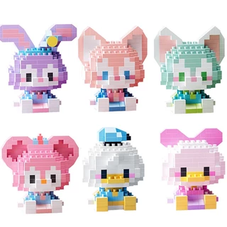 ของเล่นบล็อคตัวต่อการ์ตูนน่ารักสําหรับเด็กผู้หญิงของขวัญเด็กผู้ชาย 100พิมพ์