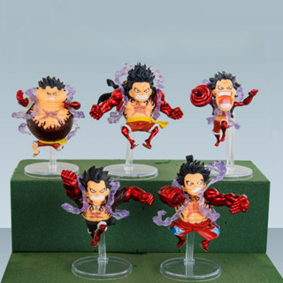 5 ชิ้น/เซ็ตรุ่น Q อะนิเมะ One Piece เกียร์ 4 Luffy Action Fi…