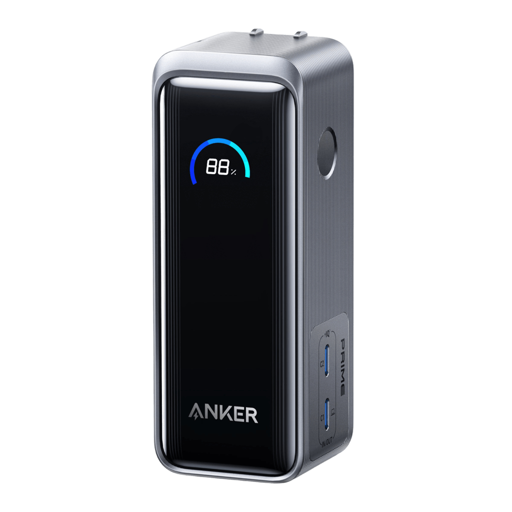 Anker A1339 Prime Power Bank 9600mAh ชุดแบตเตอรี่พร้อมเอาต์พุต 65W ปลั๊ก AC ในตัวรองรับ PD 3.0 และ PPS 30W Fast Rechargeing, Sleek Portable Charger