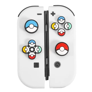 Switch Rocker Caps 1 ชุด Pokémon Ball Design สําหรับ Nintendo Switch 2 / 1 / OLED / Lite Joy-Con Analog Caps ทรงกลม