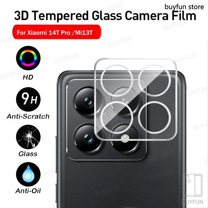 สําหรับ xiaomi Mi14T Mi13T Mi 14 T 13 T pro 14 13 T 3D กล้อง Protector กระจกนิรภัยเลนส์สําหรับ Poco x6 m6 F6 D5 x5 pro 4G 5G ฟิล์มป้องกัน