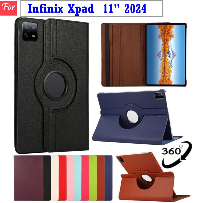 เคส Infinix Xpad 11 "2024 แท็บเล็ต Cove สําหรับ Infinix X Pad 11 นิ้ว 360 องศาหมุนซองหนังแบบฝาพับ