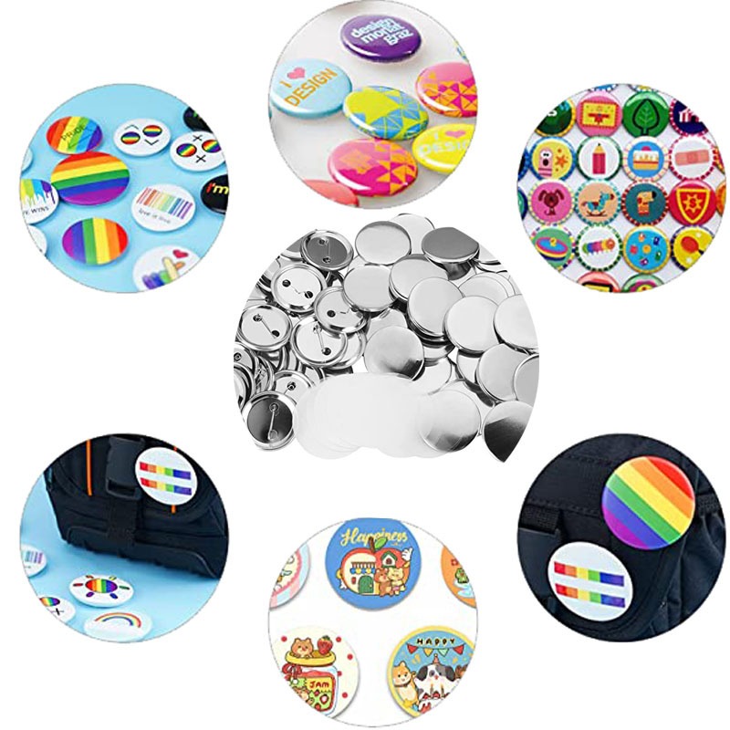 100ชิ้น25มิลลิเมตร32มิลลิเมตร37มิลลิเมตร44มิลลิเมตร50มิลลิเมตร56มิลลิเมตร58มิลลิเมตร75มิลลิเมตรประเภทโลหะกลับปุ่มตราแผ่นดีบุกกระดุมตราวัสดุเปล่า - รูปที่ 3