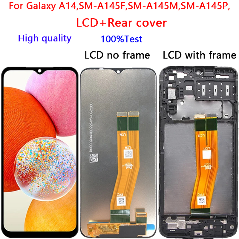 สําหรับ Samsung Galaxy A14,SM-A145F, SM-A145M SM-A145P จอแสดงผล LCD Touch Screen Digitizer Assembly 