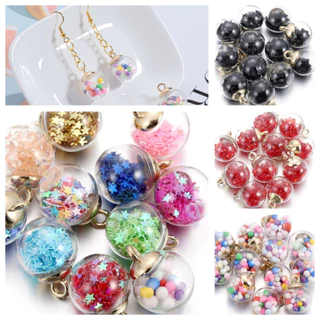 5Pcs จี้ลูกปัดคริสตัลใส DIY สร้อยข้อมือสร้อยคอต่างหูเครื่องประดับ