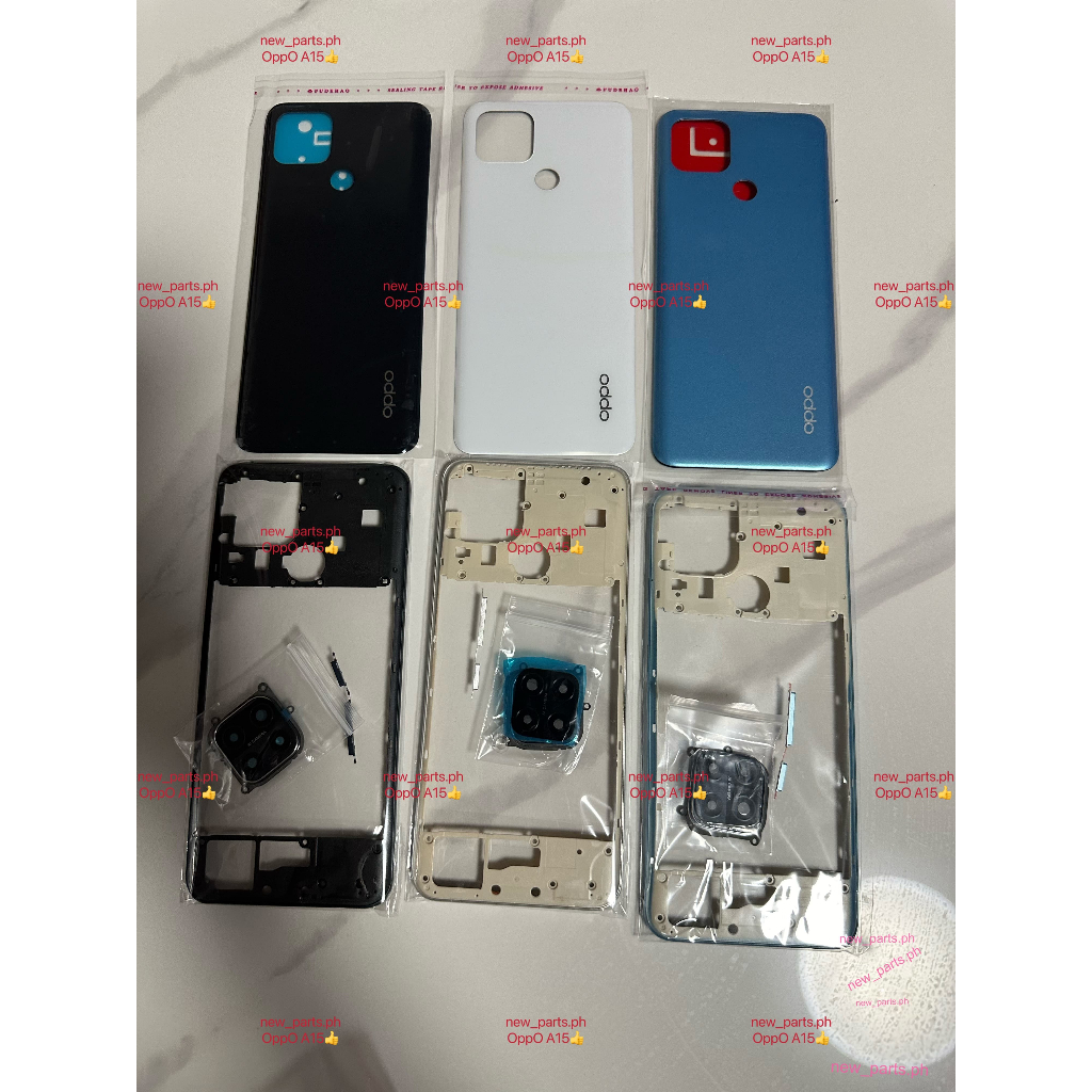 ฝาหลังสําหรับ OPPO A15 A15S กรอบกลาง กรอบด้านหน้า