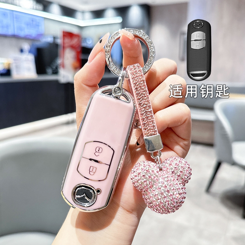 ห้างสรรพสินค้าเทรนด์ !! 2/3 ปุ่มสําหรับ Mazda 2 3 CX-3 CX-5 CX-7 CX-9 CX5 CX7 CX9 CX3 Push Start TPU Anti Scratch ฝาครอบกุญแจรีโมทกรณี Mazda CX 5 อุปกรณ์เสริม