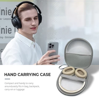 SOUNDPEATS REDSIMBA เคสหูฟัง,สําหรับพื้นที่soundpeats/1more/Edifier/Sony/Lenovo/Baseus/JBL/Beats Over Ear Headphones,กระเป๋าเดินทางพร้อมผ้าเกล็ดหิมะแบบนุ่มและกระเป๋าตาข่าย