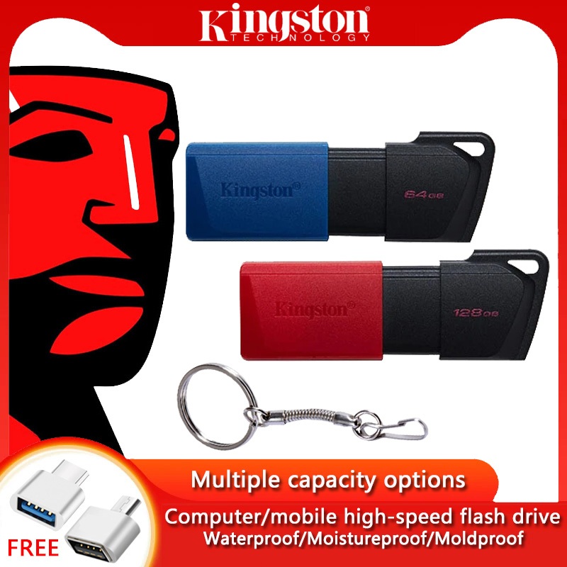 แฟลชไดรฟ์ USB ของ Kingston 8GB 16GB 32GB 64GB ไดรเวอร์ปากกาความเร็วสูง 128GB 256GB USB3.2 Memory Stick พร้อมอะแดปเตอร์ OTG/TYPE-C เหมาะสําหรับคอมพิวเตอร์โทรศัพท์มือถือ