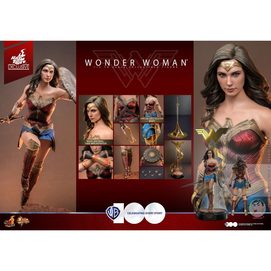 Hot Toys MMS698 WB 100 – Wonder Woman Exclusive 1/6th Scale Collectible Figure