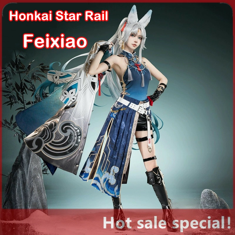 Feixiao cos Honkai Star Rail Airstrike คอสเพลย์เกม อะนิเมะ แสดง เครื่องแต่งกาย