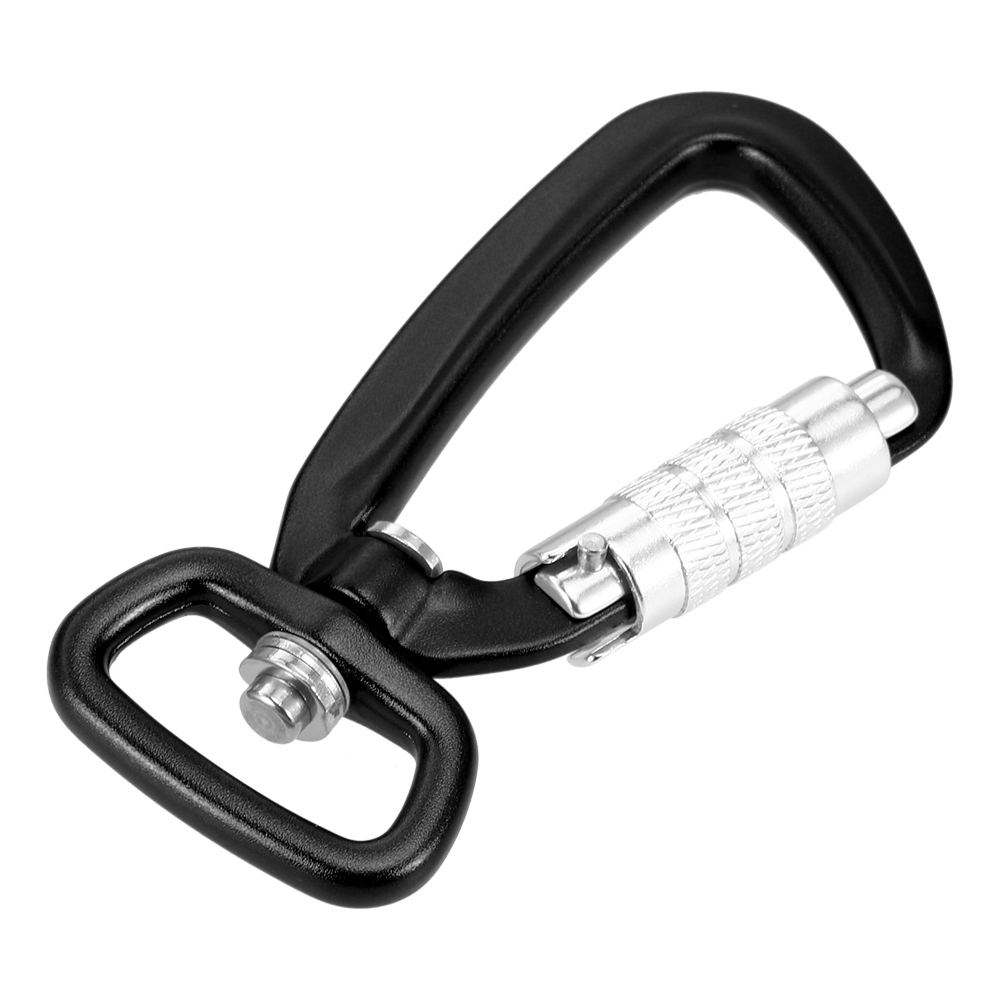 Lixada คลิปคาราบิเนอร์แบบหมุนได้ 2 ชิ้น 360°หมุนได้ Spinner Carabiner ล็อคอัตโนมัติขนาดเล็ก Carabiner Rotational Hammock แขวนคลิปตะขอจูงสัตว์เลี้ยง