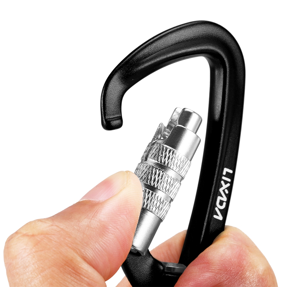 Lixada คลิปคาราบิเนอร์แบบหมุนได้ 2 ชิ้น 360°หมุนได้ Spinner Carabiner ล็อคอัตโนมัติขนาดเล็ก Carabiner Rotational Hammock แขวนคลิปตะขอจูงสัตว์เลี้ยง