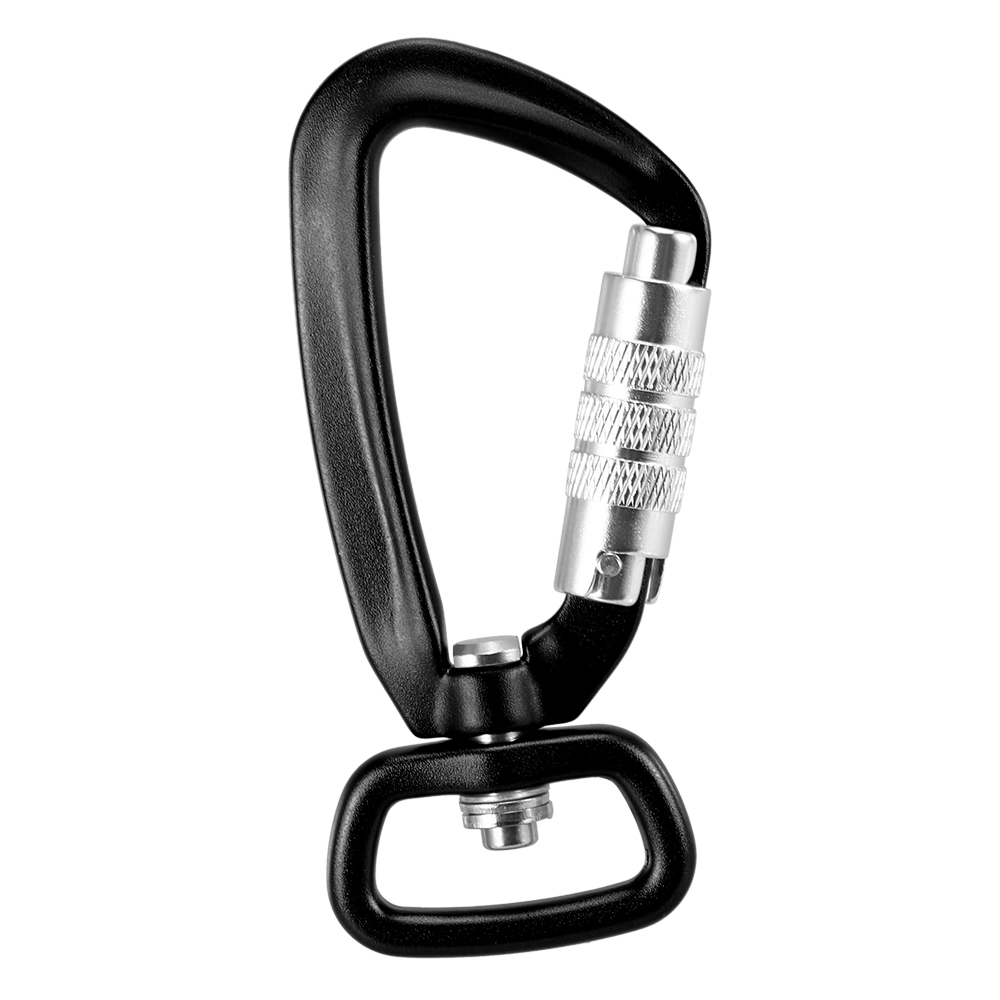 Lixada คลิปคาราบิเนอร์แบบหมุนได้ 2 ชิ้น 360°หมุนได้ Spinner Carabiner ล็อคอัตโนมัติขนาดเล็ก Carabiner Rotational Hammock แขวนคลิปตะขอจูงสัตว์เลี้ยง