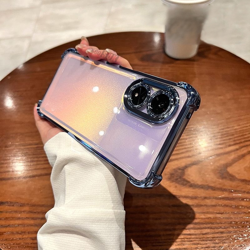 เคสใสสําหรับ Honor X7B 4G 5G Air-Bag Anti-fall โปร่งใสนุ่มเคสโทรศัพท์ป้องกันเต็มรูปแบบปกหลัง