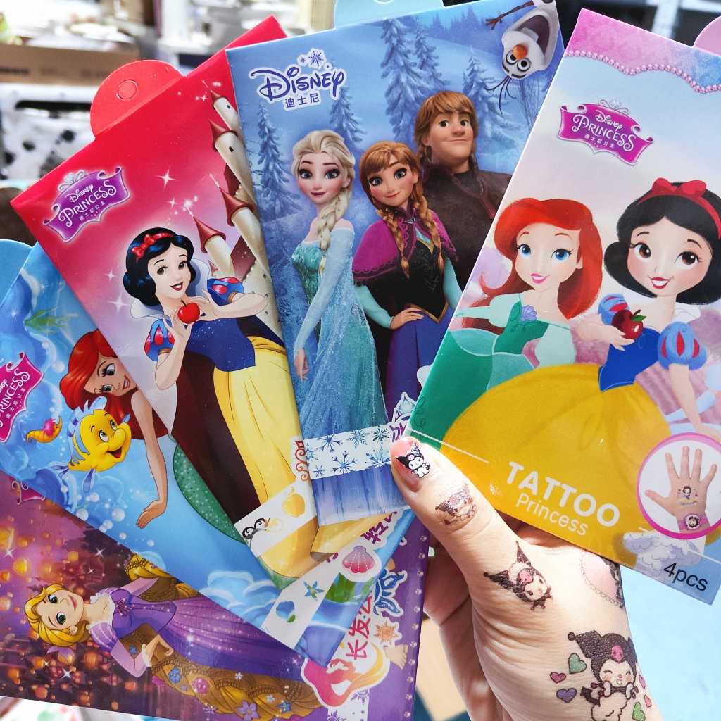 ✅พร้อมส่งในไทย✅สติกเกอร์รอยสัก ลายการ์ตูน สำหรับเด็ก,สติกเกอร์ลายการ์ตูนแทททู/tattoo สำหรับเด็ก แทททู Disney’s, Princess - รูปที่ 5