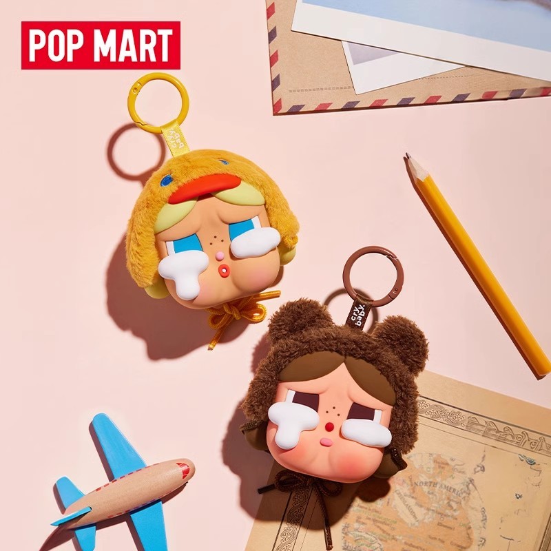 Popmart CRYBABY Tears Factory Series หูฟังกระเป๋าจี้น่ารักสาวของขวัญ