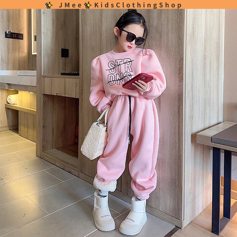 [สปอต] 3-14 ปี ชุดสาว,ชุด Hoodie สำหรับเด็กหญิง,ชุดกีฬาสำหรับเด็ก Leisure,แฟชั่นเด็กขนาดใหญ่สองชิ้น,,