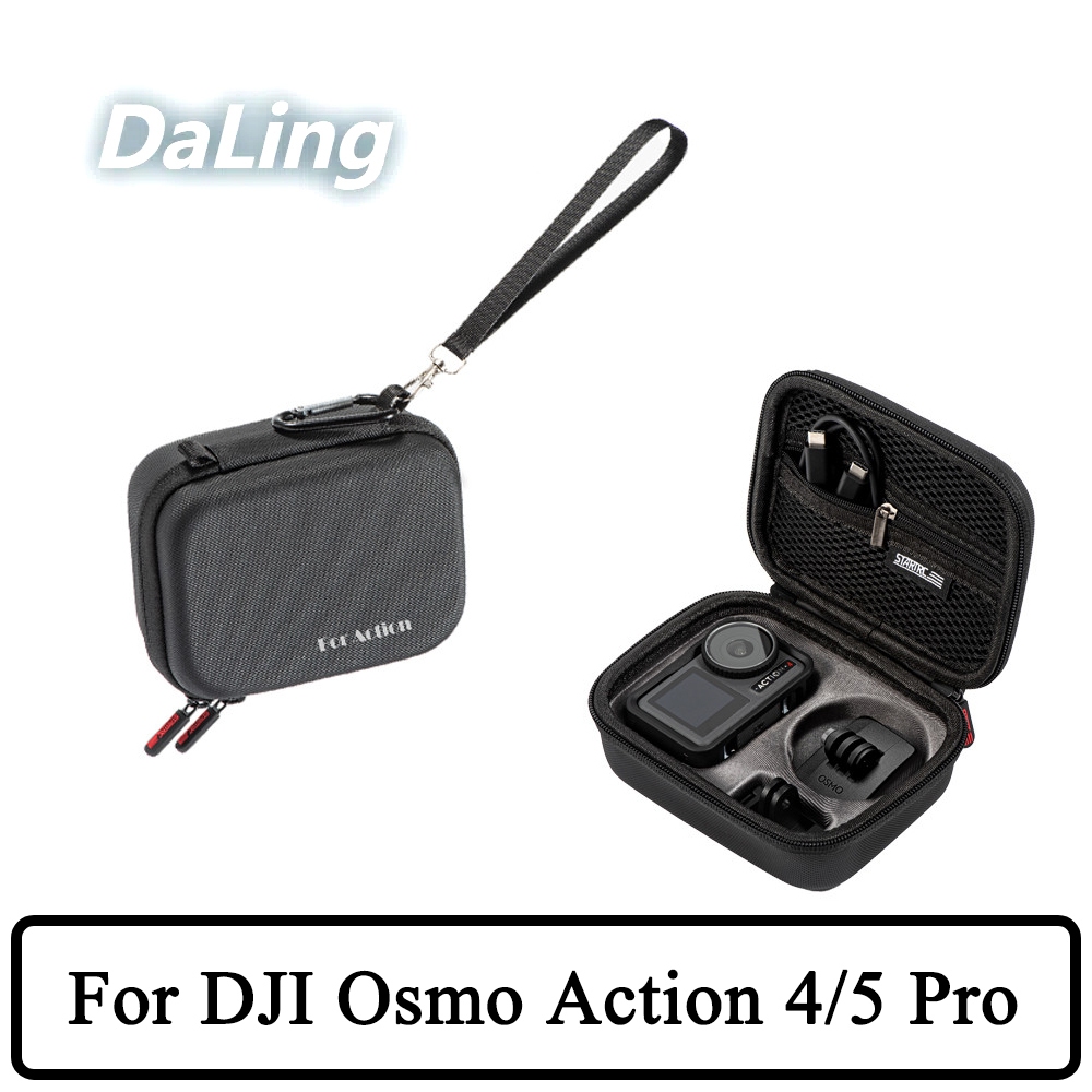 กล้องสําหรับ DJI Osmo Action 4/Osmo Action 5 Pro กระเป๋า Action กล้องกันน้ําแบบพกพา Osmo Action 4/Os