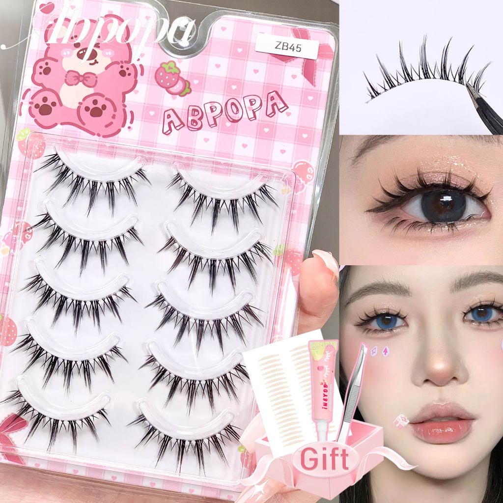 Abpopa ดวงตาตุ๊กตาบาร์บี้ไฮบริด หยิกน้อย ห้าคู่