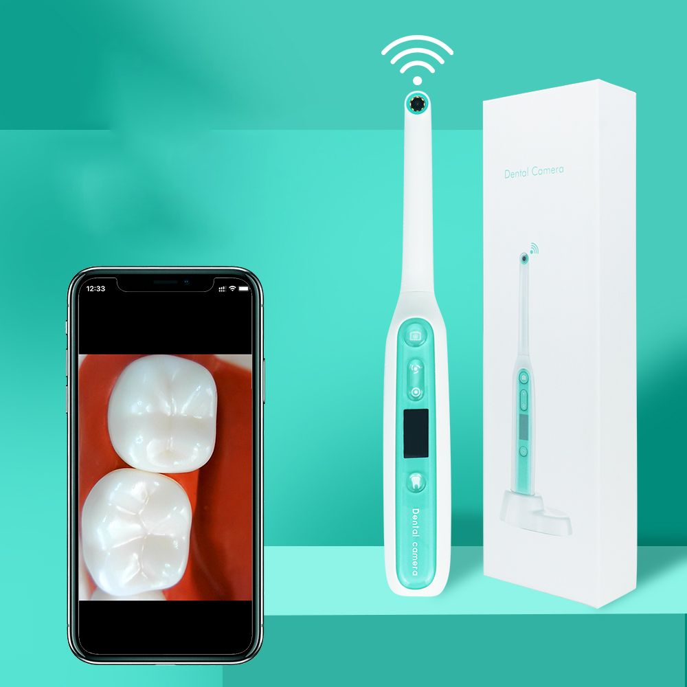 กล้องเอนโดสโคปทันตกรรมไร้สาย WiFi กล้อง intraoral วิดีโอ HD IOS และ Android การสอบทันตกรรม LED 8 ดวง