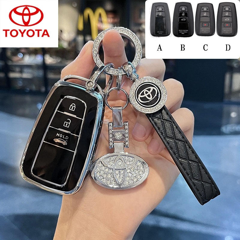 Tup ฝาครอบกุญแจรถเหมาะสําหรับ Toyota Camry/RAV4/C-HR/Corolla/Prius/Prado/Altis/Corolla Cross Remote Key Case