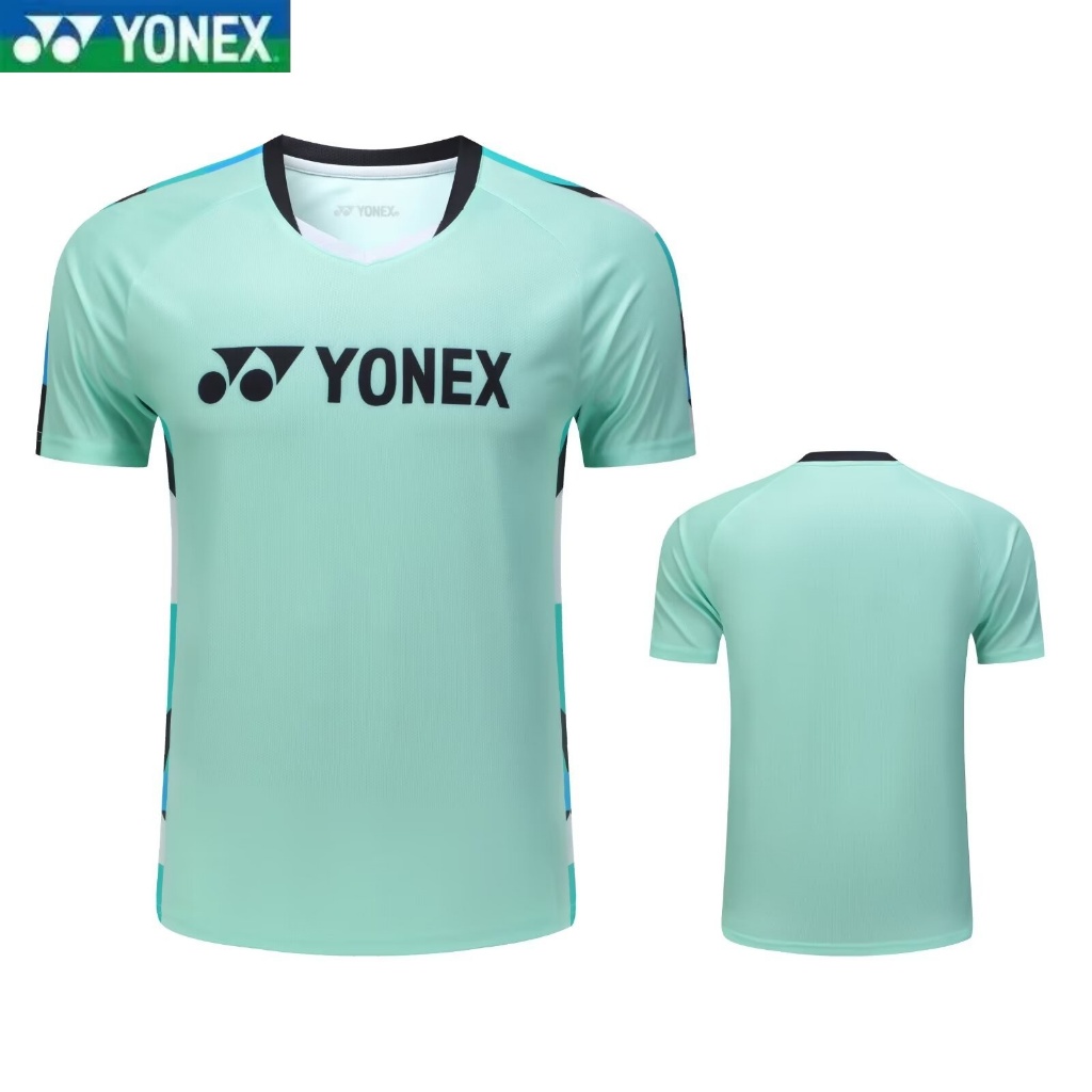 ใหม่ โยเน็กซ์ เสื้อกีฬามืออาชีพสําหรับผู้ชายและผู้หญิงซับเหงื่อและความชื้นแขนสั้นแบดมินตันวอลเลย์บอลเสื้อยืดฝึกเทนนิส