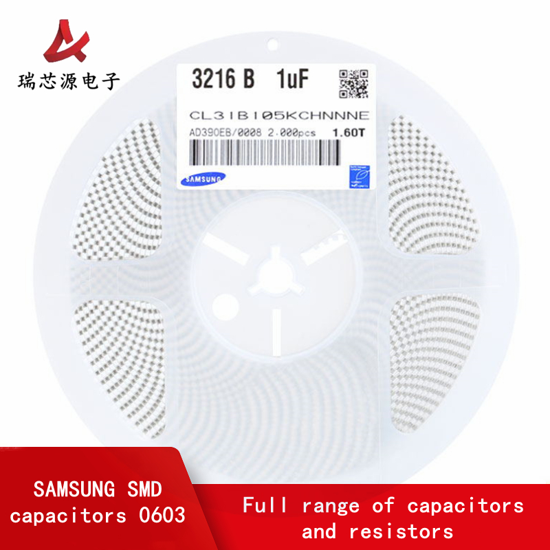 ตัวเก็บประจุแบบแพทช์ Samsung 0603 CL10A106MA8NRNC ±20% 25V X5R 10uF Series