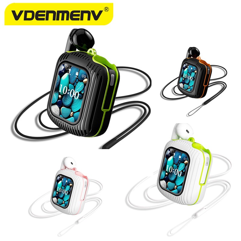 VDENMENV K8 TWS หูฟังไร้สายบลูทูธพร้อมไมโครโฟน TF Card Slot สมาร์ท App ควบคุมหน้าจอสัมผัส