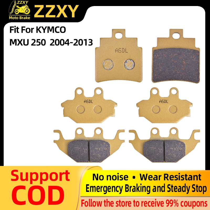 ผ้าเบรคหน้าและหลัง 1 ชุดสําหรับ KYMCO MXU 250 2004-2013