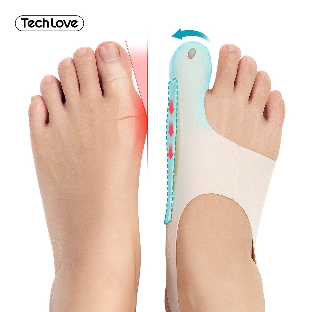 Tech Love อุปกรณ์พยุงนิ้วหัวแม่เท้าที่โก่ง กระดูกนิ้วหัวแม่เท้า อุปกรณ์พยุงนิ้วหัวแม่เท้า แยกนิ้วเท้า เฝือกนิ้วหัวแม่เท้า