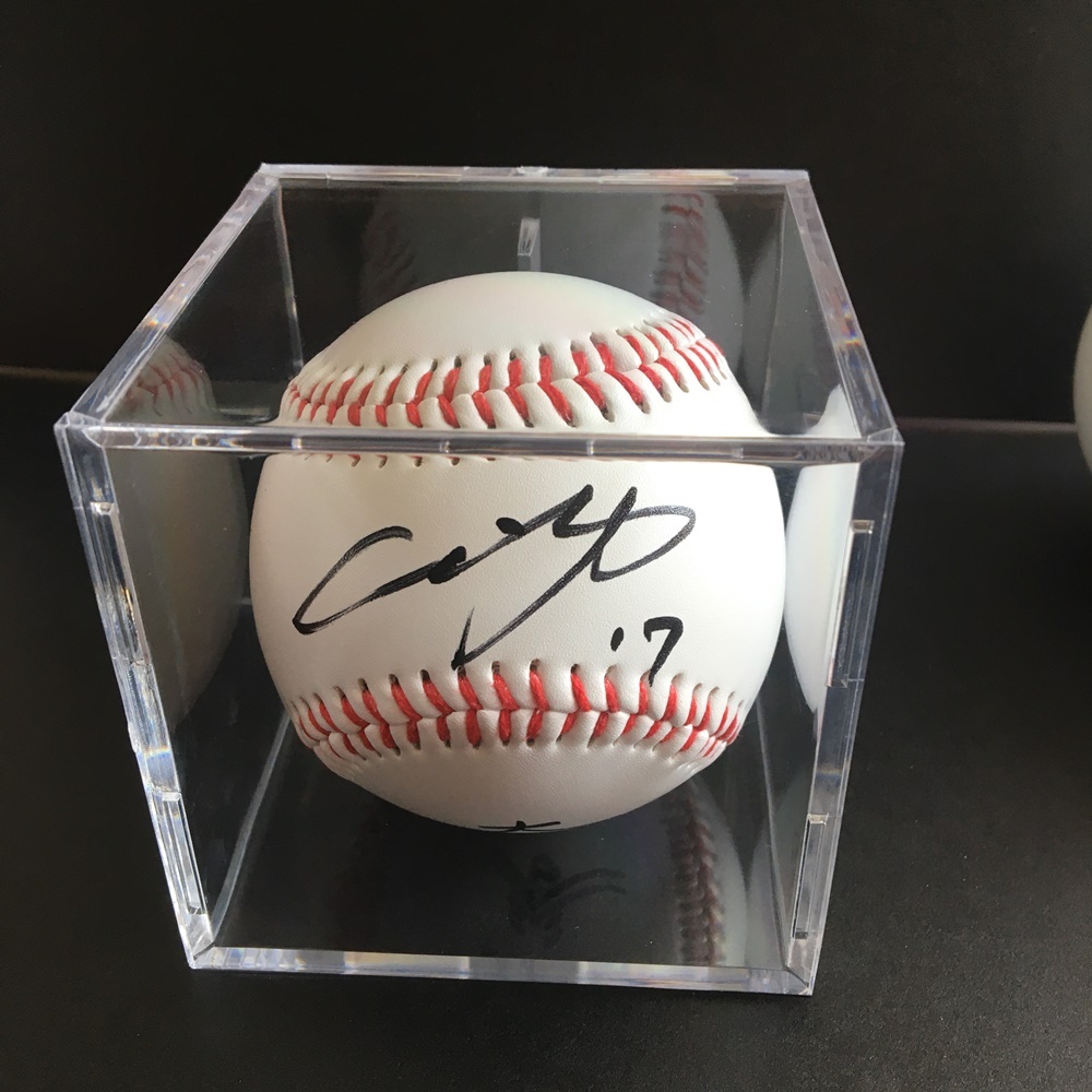 ลงนาม แผ่นลายเซ็น Ohtani Shohei และเบสบอลพร้อมลายเซ็น