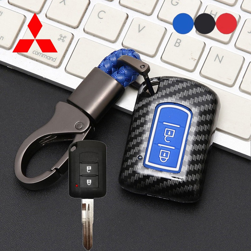 【พร้อมส่ง】เคสกุญแจคาร์บอนไฟเบอร์ สําหรับ Mitsubishi Xpander Triton Attrage Mirage Lancer Montero Strada GLX