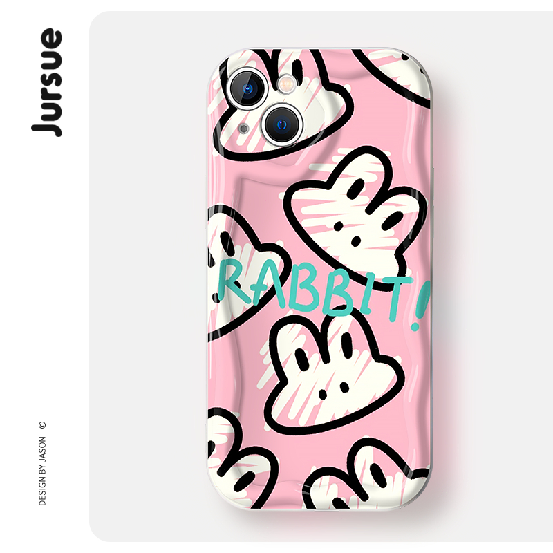 Jursue น่ารักการ์ตูนตลกกันกระแทกเคสโทรศัพท์นุ่มเข้ากันได้สําหรับ iPhone 16 15 14 13 12 ip 11 Pro Max