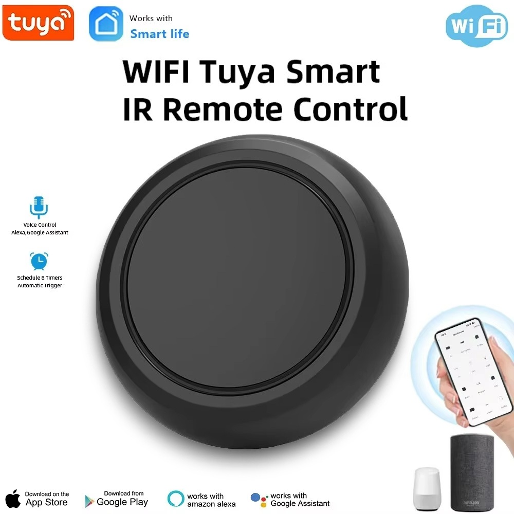 Tuya IR รีโมทคอนโทรลสมาร์ท WiFi Universal อินฟราเรดสําหรับ Smart Home Control สําหรับ TV AC ทํางานร่วมกับ Amzon Alexa Google Home