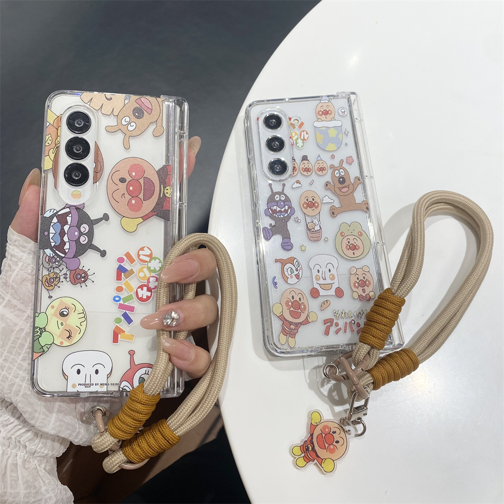 Samsung Galaxy Z Fold 6 5 4 3 เคสโทรศัพท์มือถือสามชิ้น PC ขนมปังซูเปอร์แมน Samsung เคสโทรศัพท์มือถือแบบพับได้