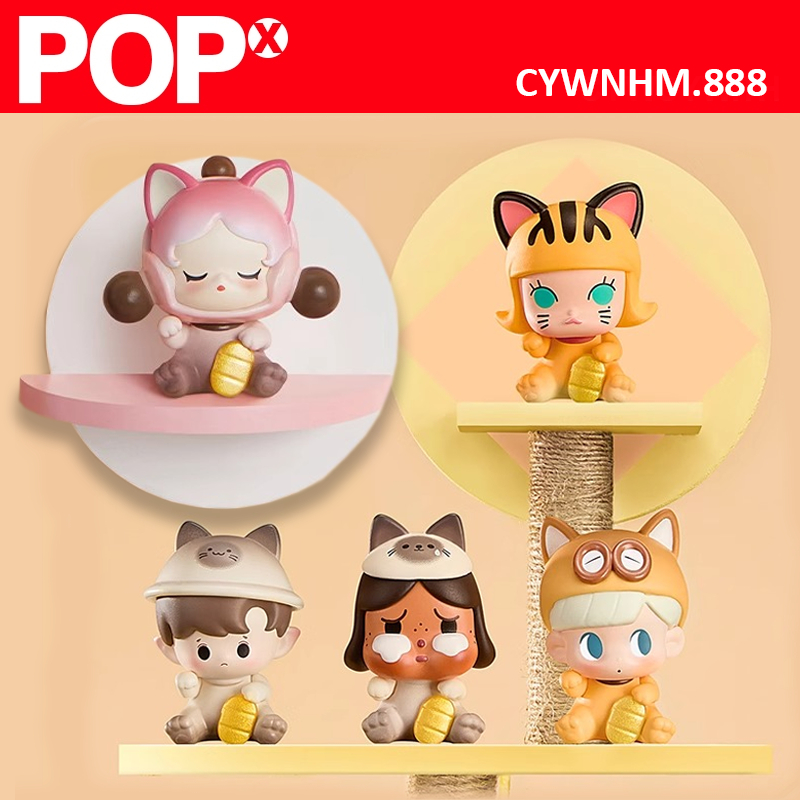 Popmart Bubble Marte Bubble ชิ้นน่ารัก Lucky Cat series ตุ๊กตา blind bag