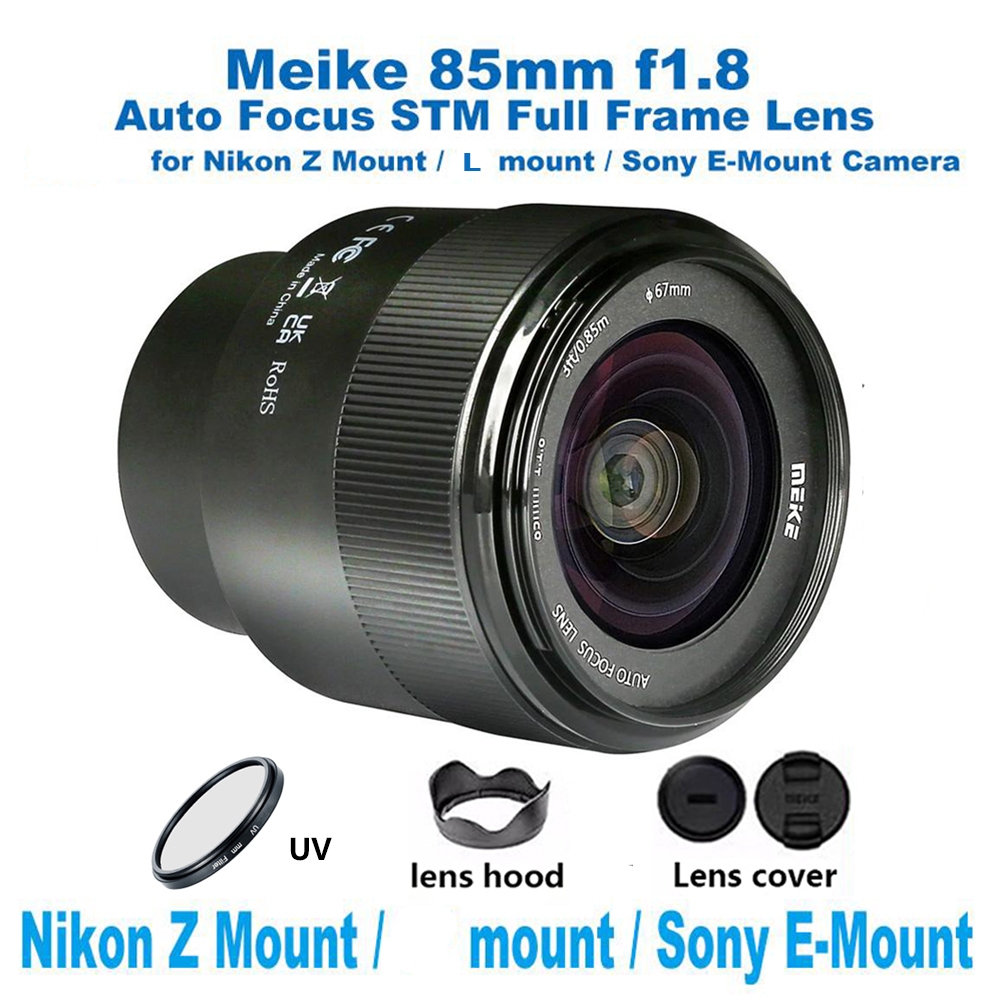 Meike 85 มม.f1.8 Auto Focus STM เลนส์ฟูลเฟรมสําหรับ Nikon Z Mount/L Mount/Sony E-Mount กล้อง
