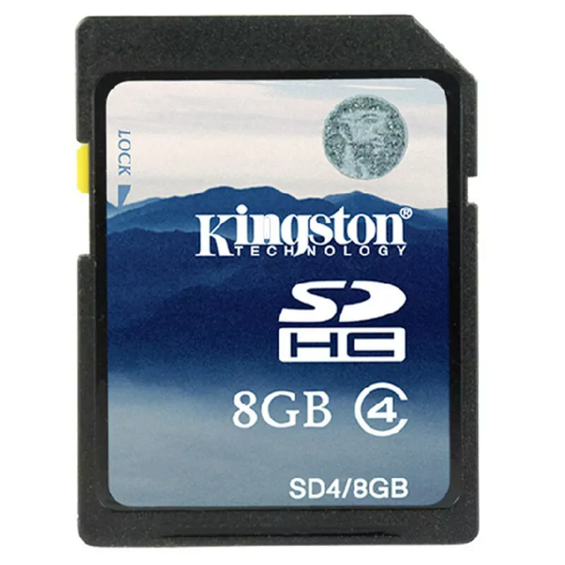 Kingston 8GB 8G SDHC SD Class 4 การ์ดหน่วยความจํา geuine 4MB/s สําหรับกล้องกล้องวิดีโอ